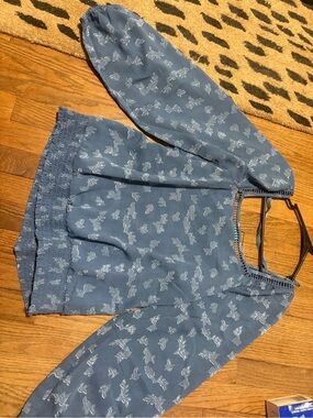 Maurice Butterfly blue blouse